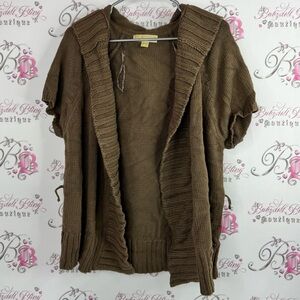 Michael Kors tshirt sweater open front knitted Brown Women's Cardigan
